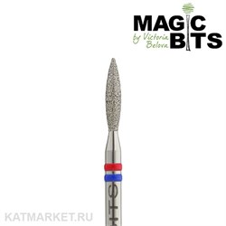 Magic Bits Фреза алмазная пламя острый кончик 2,1мм, средне-мягкий, НАПл СМ21 71106221