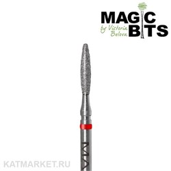 Magic Bits Фреза алмазная пламя круглый кончик 2,1мм, мягкий, НАПлРЗК21 71107121