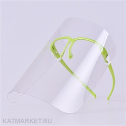 Щит защитный прозрачный 4шт, зеленая оправа 60416104