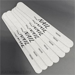 SpecialNail Пилка тонкая деревянная серая 180/240 прямая 60621011