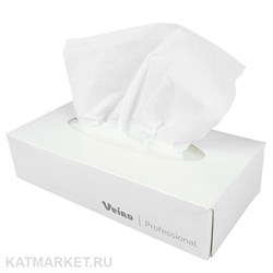 Veiro Салфетки 100шт бумажные для лица 2-х слойные, белые 17г 60420221