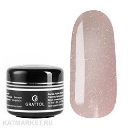 Grattol 15мл Farfor 07 Гель для моделирования с шиммером 10630007