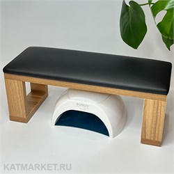 Подставка под руку Лофт, дерево с черной подушкой 60808402