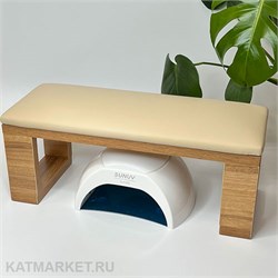 Подставка под руку Лофт, дерево с бежевой подушкой 60808404