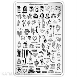 {{photo.Alt || photo.Description || 'Малина Пластина для стемпинга 10 "Дерзкая" (без демо-листа)'}}