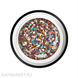 Nail Club 5мл GB-01 Gold Quartz Гель-краска с пайетками 12205201
