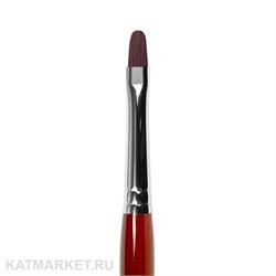 Roubloff DCr33R Кисть овальная для геля из вишневой синтетики #4 61104324