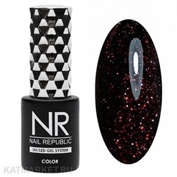 NR 10мл Гель-лак 398 Мерцающий красный салют 11708398