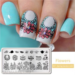 BornPretty Пластина для стемпинга Spring Garden L007 60501147