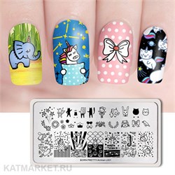 BornPretty Пластина для стемпинга Animal L001 60501301