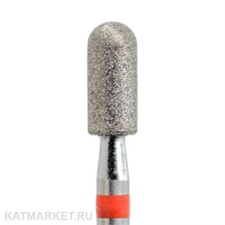 КМИЗ Алмазная фреза 117955 цилиндр скругленный 3,5мм красный 856.104.141.080.035 70119135