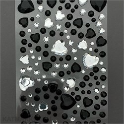 {{photo.Alt || photo.Description || 'ZooNail Наклейки для ногтей, лица и тела микс с сердечками чёрные (1837)'}}