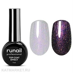 {{photo.Alt || photo.Description || 'Runail 9мл 9909 Глянцевый топ Aurora Top Сoat Effect флакон'}}