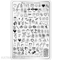 {{photo.Alt || photo.Description || 'Малина Пластина для стемпинга 30 "Горячая штучка" (без демо-листа)'}}