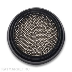 Металлические Бульонки в баночке, черные 1мм 61302032