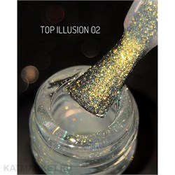 {{photo.Alt || photo.Description || 'Divinail 15мл Топ Illusion без липкого слоя 02 Gold'}}