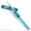 BQAN Кисть со стразами бирюзовая 9мм 61103012