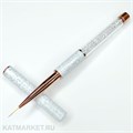 BQAN Кисть со стразами белый мрамор 11мм 61103031