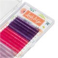 Lash&Go Цветные ресницы микс 0,07/D/9-13 mm Raspberry (15 линий) 81214011