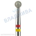 Владмива Фреза алмазная, шар 3,1 мм, красно-желтая 806.104.001.514.031G 70608431