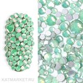 Стразы Опал ss4-ss20 пакет 350шт зеленые 61308003