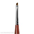 Roubloff GN63R Кисть наклонная для геля из коричневой синтетики #3 61104053