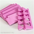 Разделители для пальчиков, розовые, 100шт (50 пар) 60813201