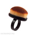 Мягкая кисть сметка на кольце (попка кролика) черная 60805123