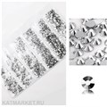 Стразы разных размеров пакет 1600шт, Серебро металлик 61304151