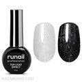 Runail 9мл 9911 Глянцевый топ Silver Shine Top Сoat Effect флакон 13503011