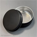 Алюминиевая баночка черного матового цвета диаметр 57мм, высота 27мм 60817401